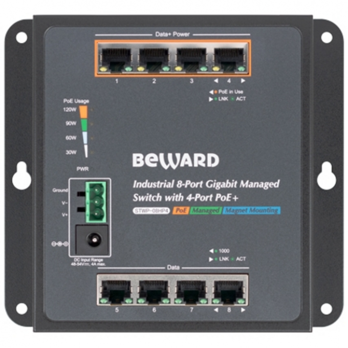 Коммутатор управляемый BEWARD STWP-08HP4